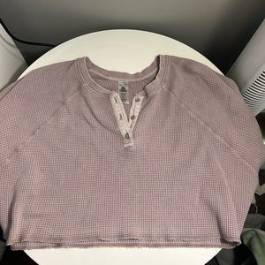 waffle knit crop top